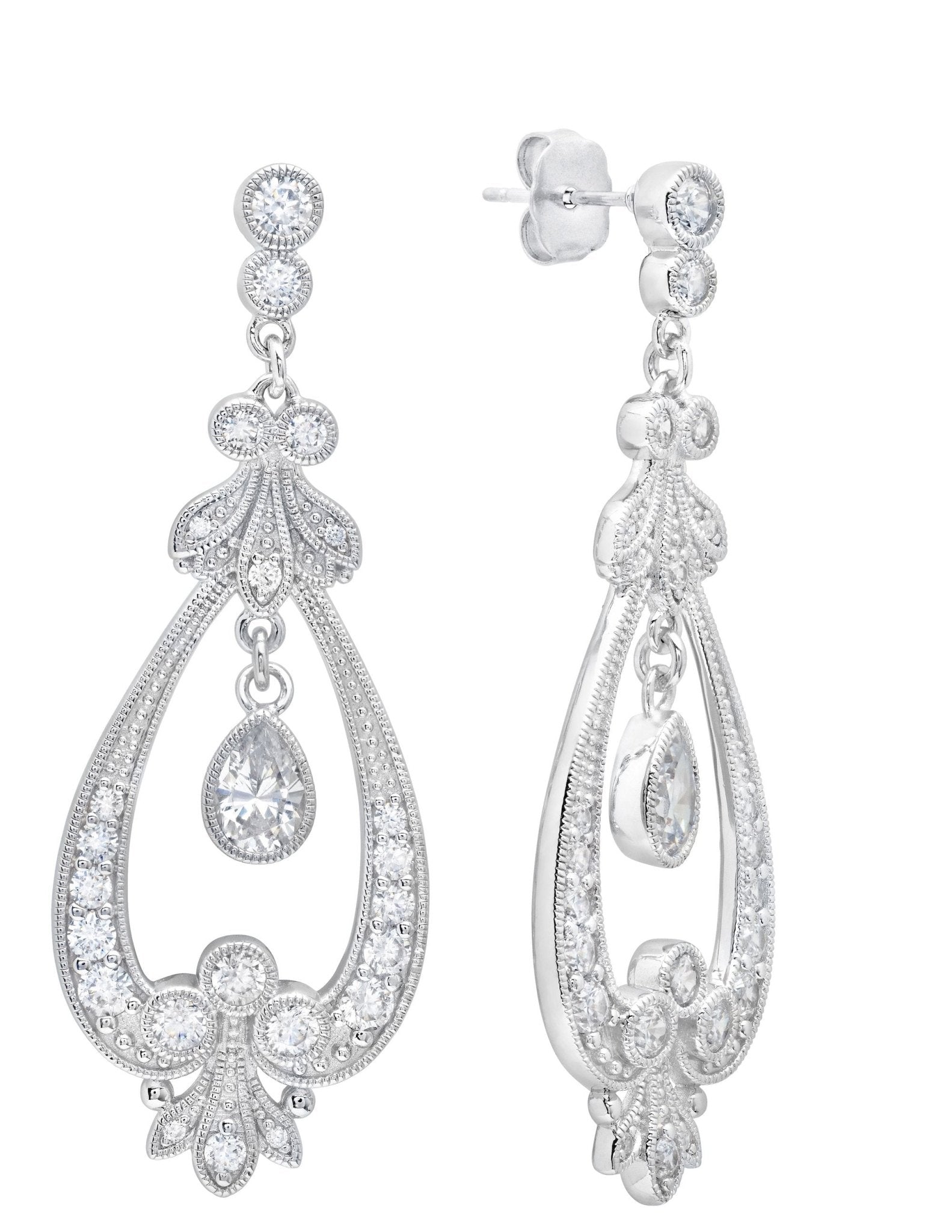 Andrew Prince by Crislu Antique Loop Pear Drop Earrings - CRISLU
