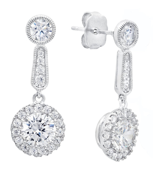 Andrew Prince by Crislu Brilliant Cut Cluster Drop Earrings - CRISLU