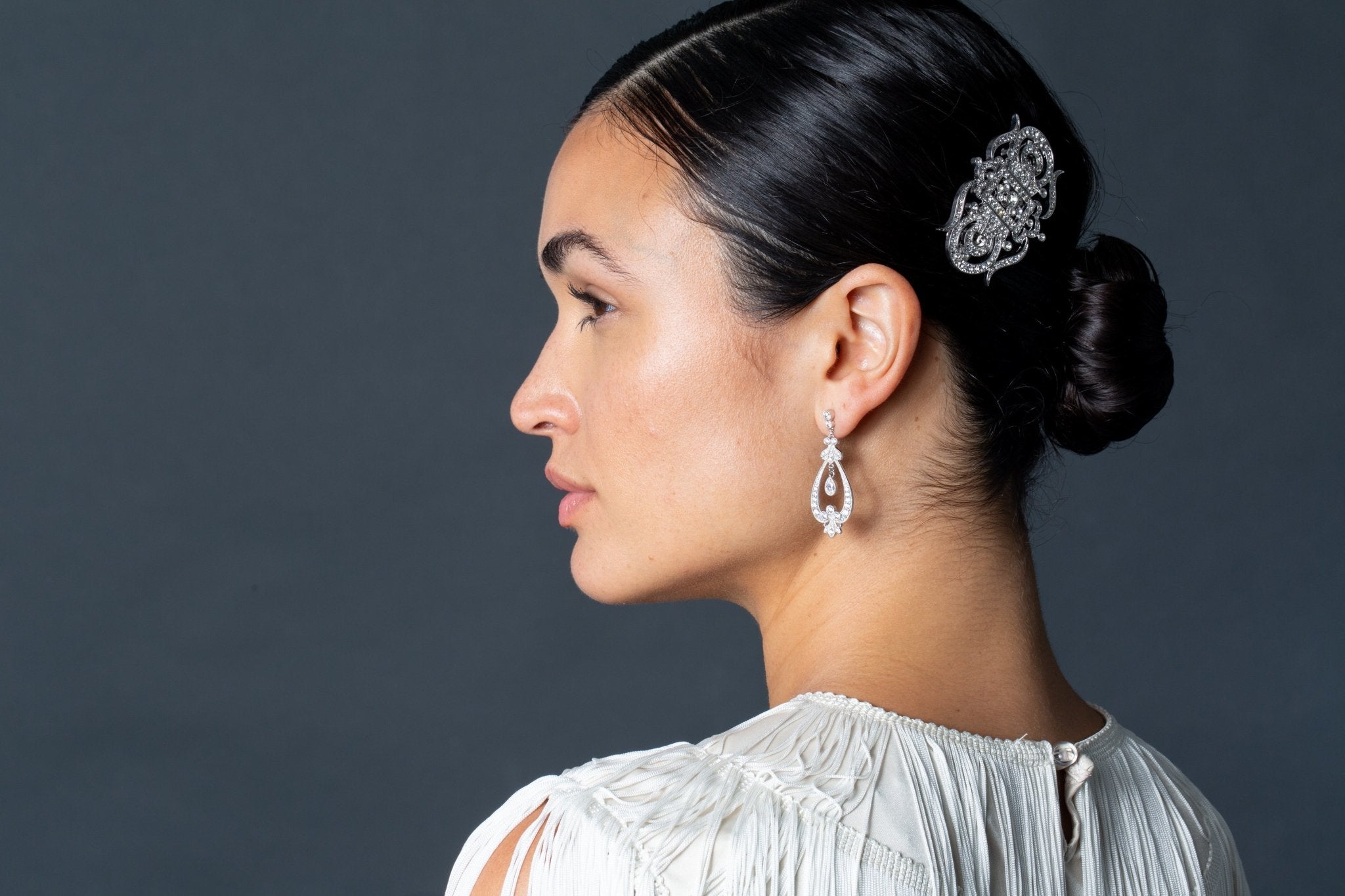 Andrew Prince by Crislu Circle and Scroll Hair Clip - CRISLU