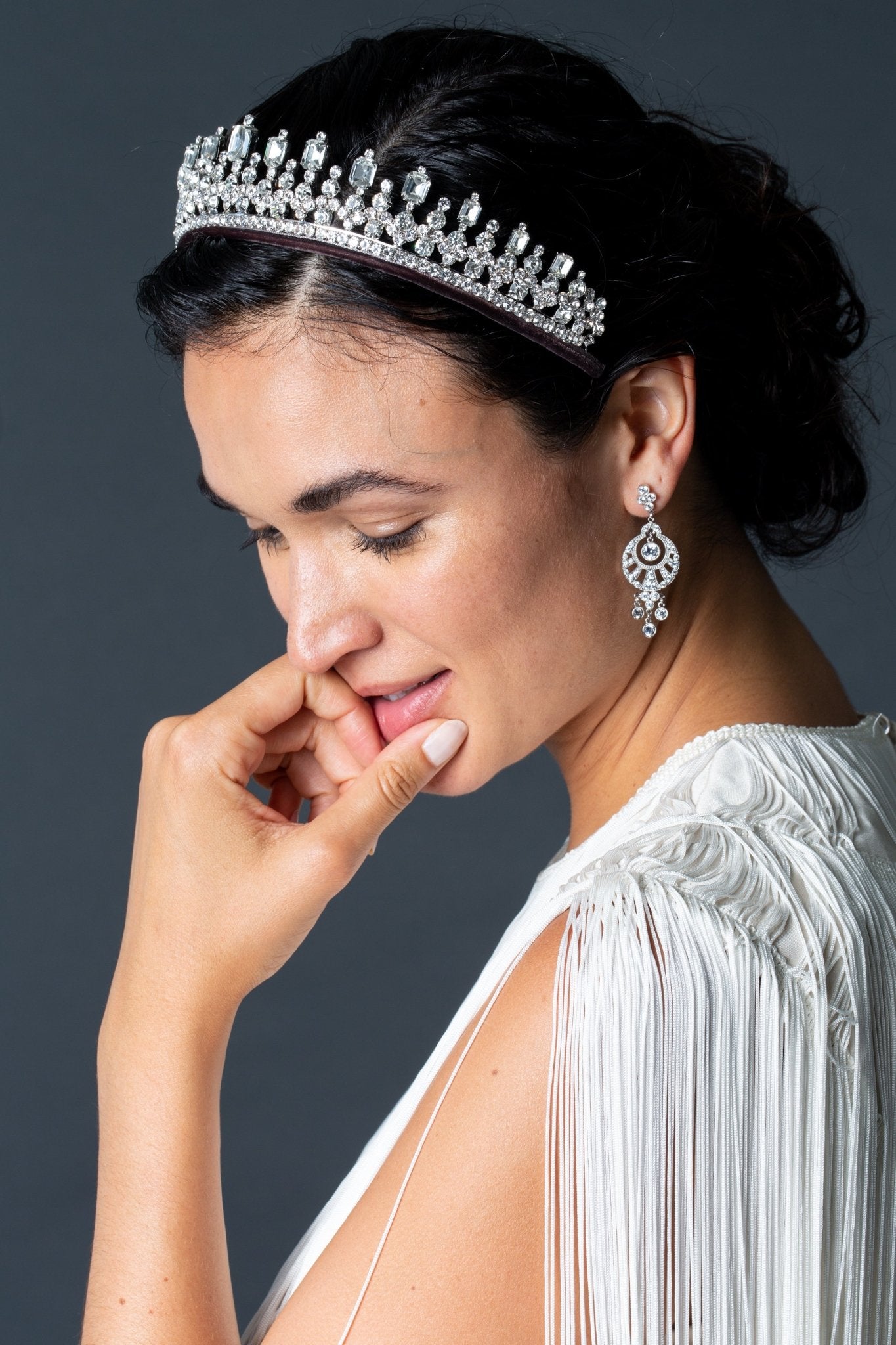 Andrew Prince by Crislu Emerald and Round Cut Tiara - CRISLU