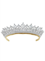 Andrew Prince by Crislu Palmette and Asscher Cut Tiara - CRISLU