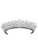 Andrew Prince by Crislu Palmette and Asscher Cut Tiara - CRISLU