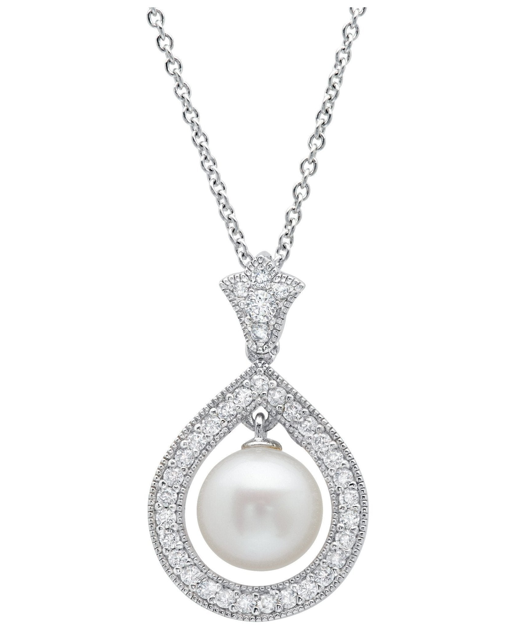 Andrew Prince by Crislu Pearl Cluster Drop Necklace - CRISLU