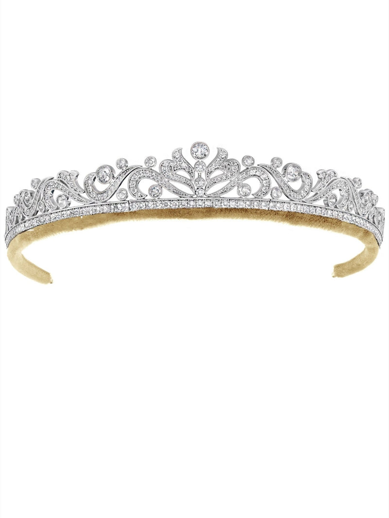 Andrew Prince by Crislu Scroll and Brilliant Cut Tiara - CRISLU