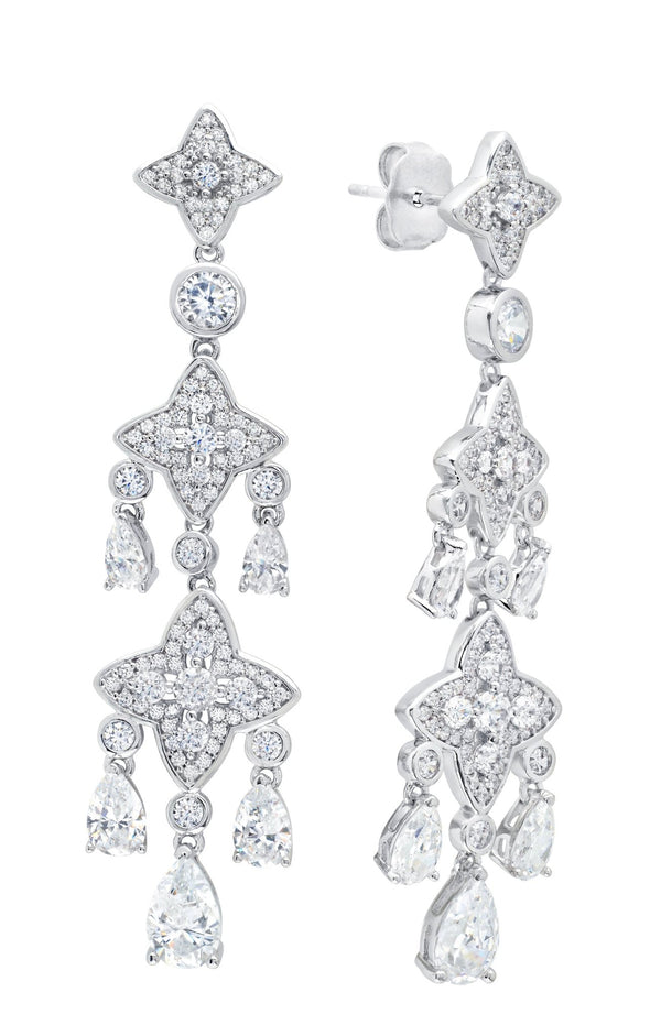 Andrew Prince by Crislu Star Tassel Drop Earrings - CRISLU