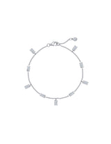 Baguette Anklet Finished in Pure Platinum - CRISLU