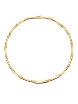 Bamboo Necklace Finished in 18kt Yellow Gold - CRISLU