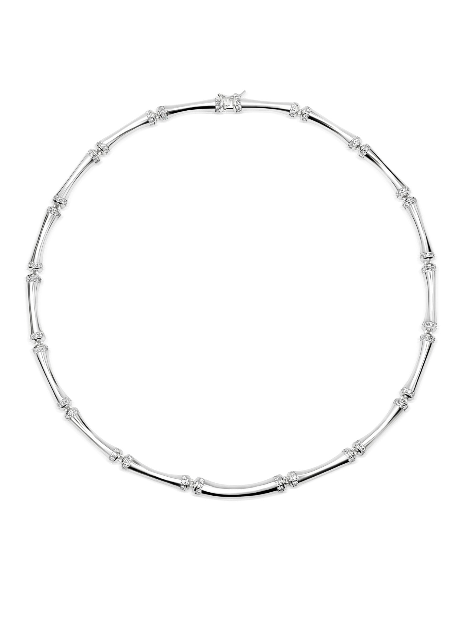Bamboo Necklace Finished in Pure Platinum - CRISLU