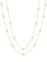 Bezel 20" or 24" Necklace Finished in 18kt Yellow Gold -4mm - CRISLU