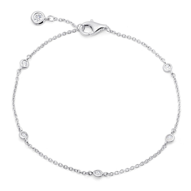 Bezel Bracelet Finished in Pure Platinum - CRISLU