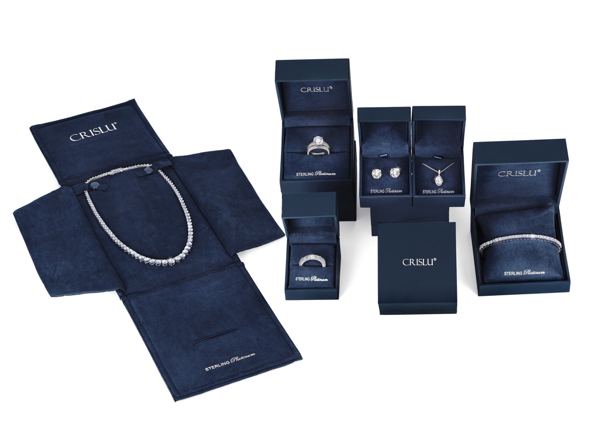 Bezel Y- Necklace Finished in 18kt Rose Gold - CRISLU