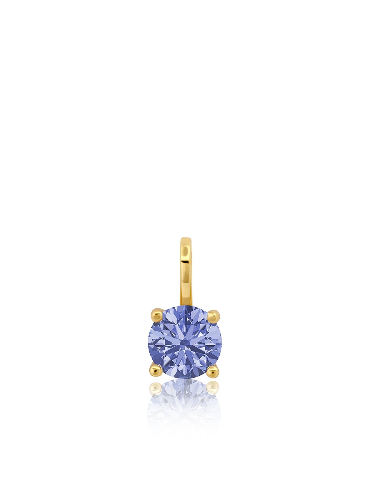 Birthstone Charm December Finished in 18kt Yellow Gold - CRISLU