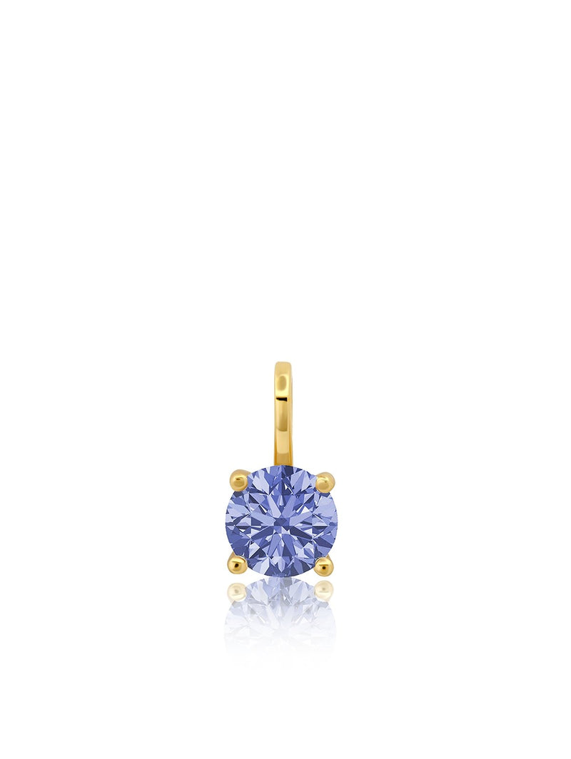 Birthstone Charm December Finished in 18kt Yellow Gold - CRISLU