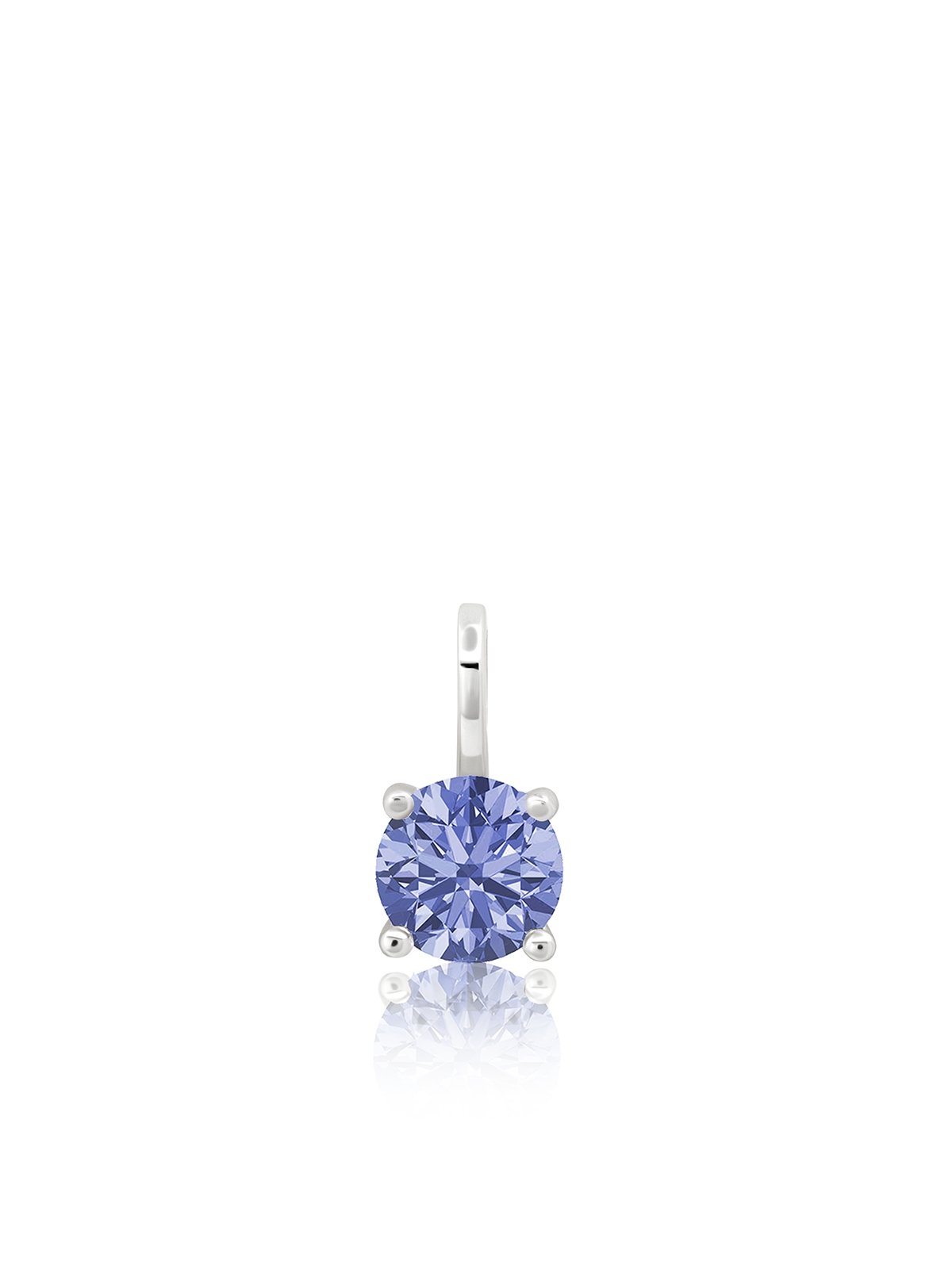 Birthstone Charm December Finished in Pure Platinum - CRISLU