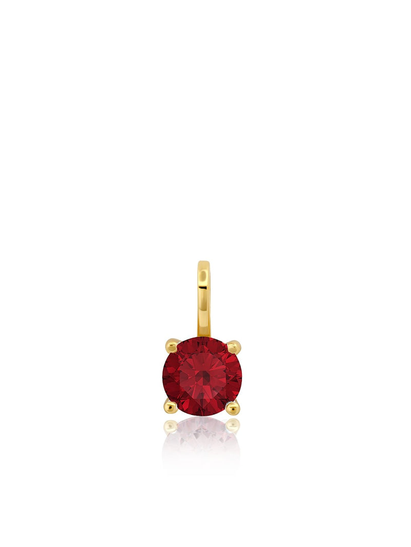 Birthstone Charm January Finished in 18kt Yellow Gold - CRISLU