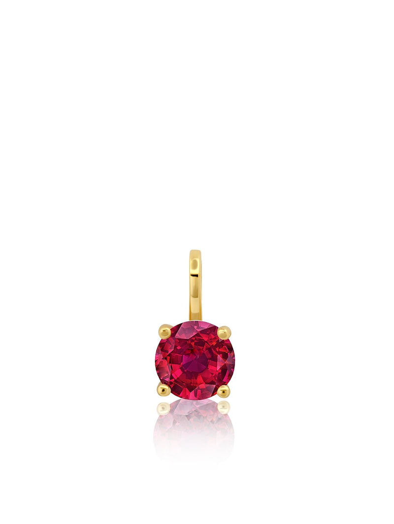 Birthstone Charm July Finished in 18kt Yellow Gold - CRISLU