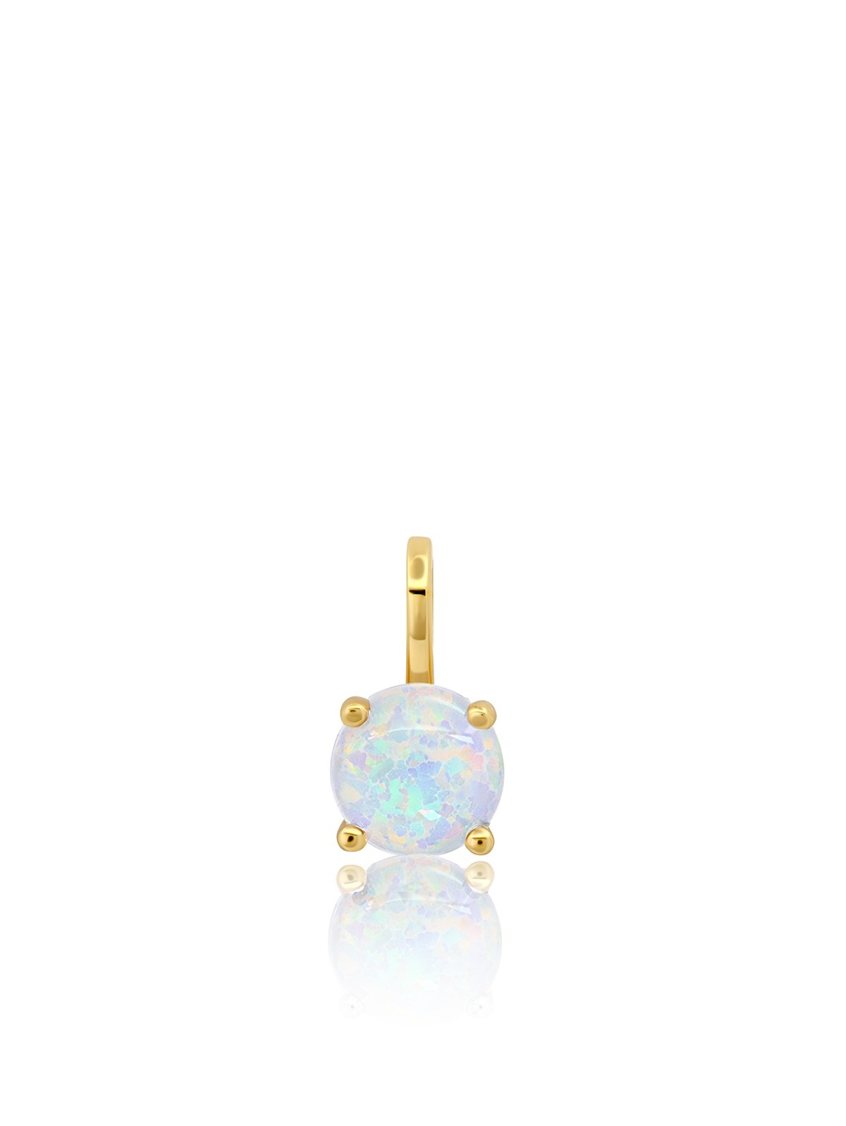 Birthstone Charm October Finished in 18kt Yellow Gold - CRISLU