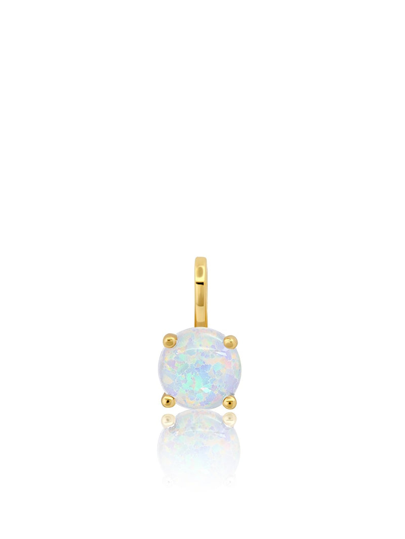 Birthstone Charm October Finished in 18kt Yellow Gold - CRISLU