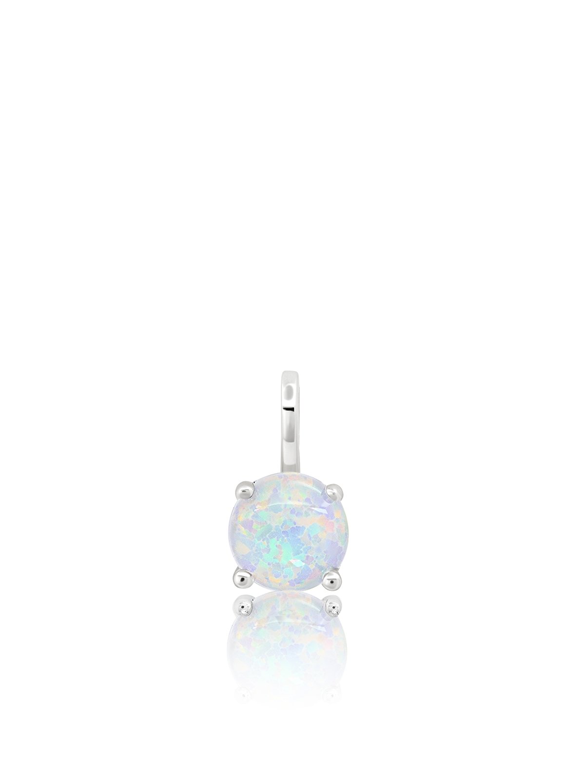 Birthstone Charm October Finished in Pure Platinum - CRISLU