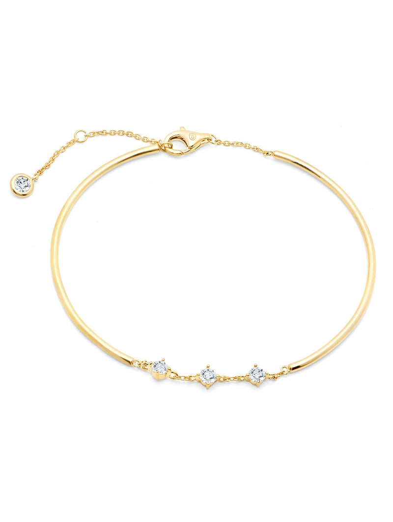 Brilliant Accented Bracelet Finished in 18kt Yellow Gold - CRISLU