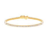 Brilliant Round Cut 2mm Tennis Anklet - CRISLU