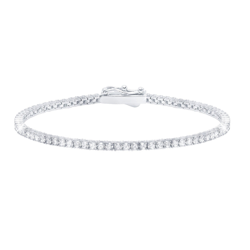 Brilliant Round Cut 2mm Tennis Anklet - CRISLU