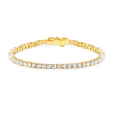Brilliant Round Cut 3mm Tennis Anklet - CRISLU
