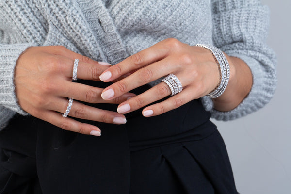 Brilliant Round Cut Eternity Band - 3 mm - Finished in 18kt Rose Gold - CRISLU