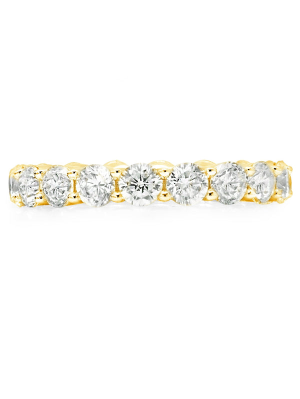 Brilliant Round Cut Eternity Band - 3.75 mm - Finished in 18kt Yellow Gold - CRISLU