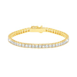 Brilliant Square Princess Cut 3mm Tennis Anklet - CRISLU