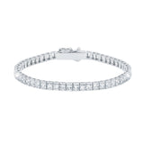 Brilliant Square Princess Cut 3mm Tennis Anklet - CRISLU