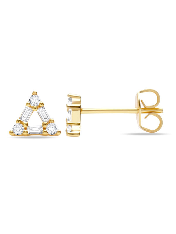 C by CRISLU - Open Triangle Studs - CRISLU