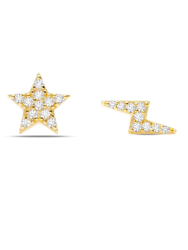 C by CRISLU - Star & Bolt Studs - CRISLU