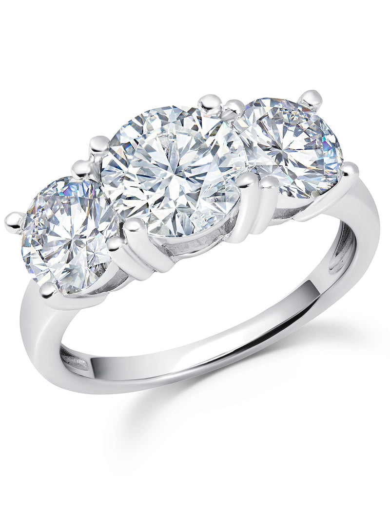 Olivia Oval Three Stone Lab Grown Diamond Engagement Ring