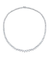 Classic Graduated Tennis Necklace Finished in Pure Platinum - CRISLU