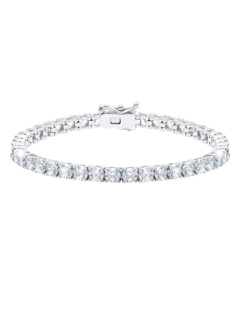 Round Brilliant 12.00 ctw VS2 Clarity, G Color Diamond Platinum Bracelet |  Costco