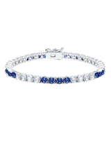 Classic Large Brilliant Tennis Bracelet Finished in Pure Platinum - CRISLU