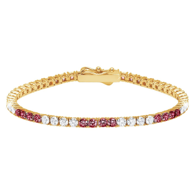 Classic Medium Brilliant Tennis Bracelet Finished in 18kt Yellow Gold - CRISLU