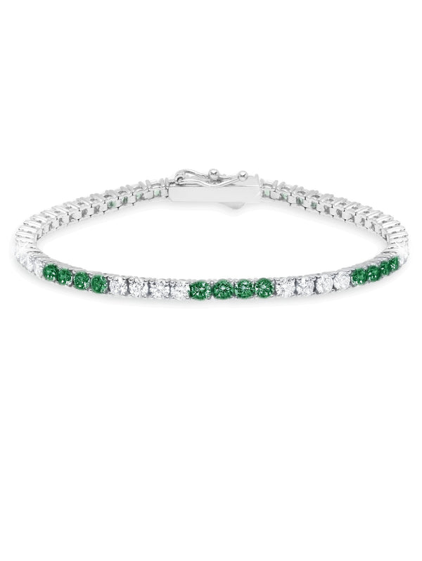 Classic Medium Brilliant Tennis Bracelet Finished in Pure Platinum - CRISLU