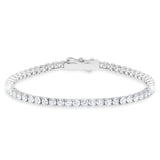 Classic Medium Brilliant Tennis Bracelet Finished in Pure Platinum - CRISLU