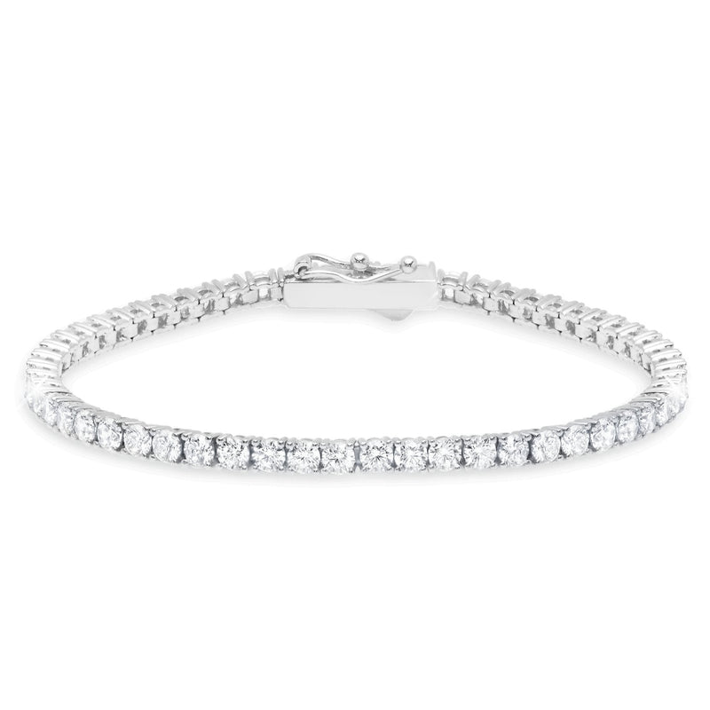 Classic Medium Brilliant Tennis Bracelet Finished in Pure Platinum - CRISLU