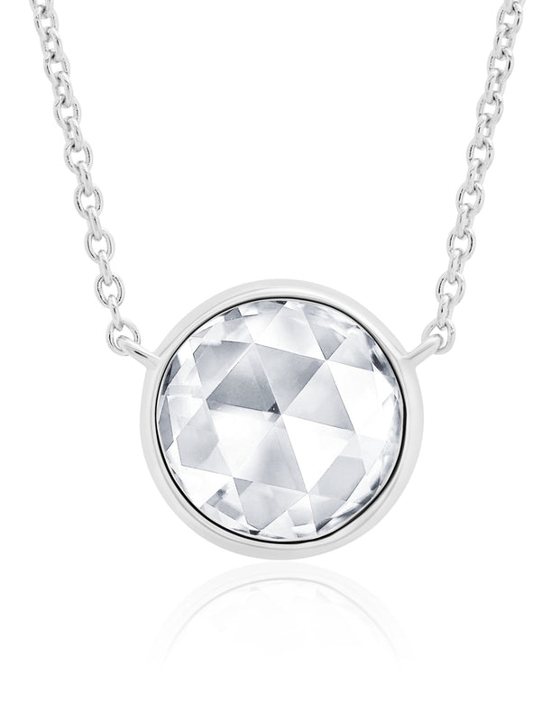 Classic Rosecut Brilliant 16"+2" Adjustable Necklace In Pure Platinum - CRISLU