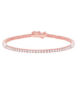 Classic Small Brilliant Tennis Bracelet Finished in 18kt Rose Gold - CRISLU