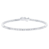 Classic Small Brilliant Tennis Bracelet Finished in Pure Platinum - CRISLU