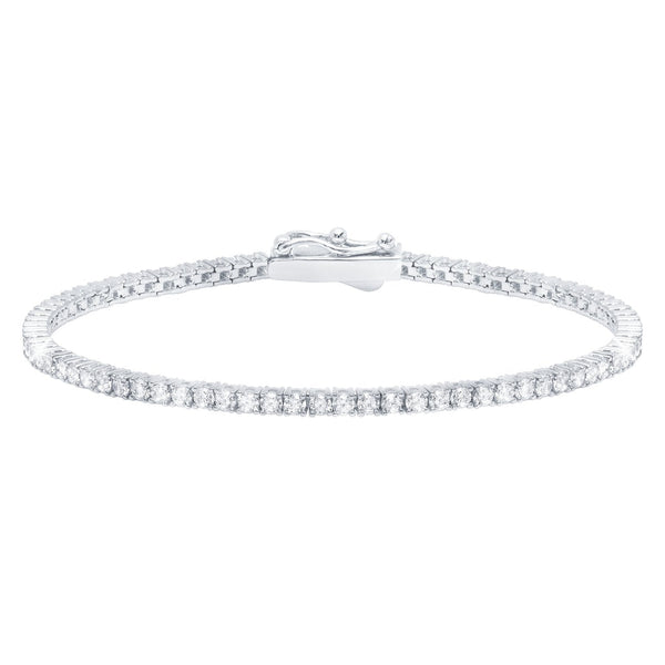 Classic Small Brilliant Tennis Bracelet Finished in Pure Platinum - CRISLU