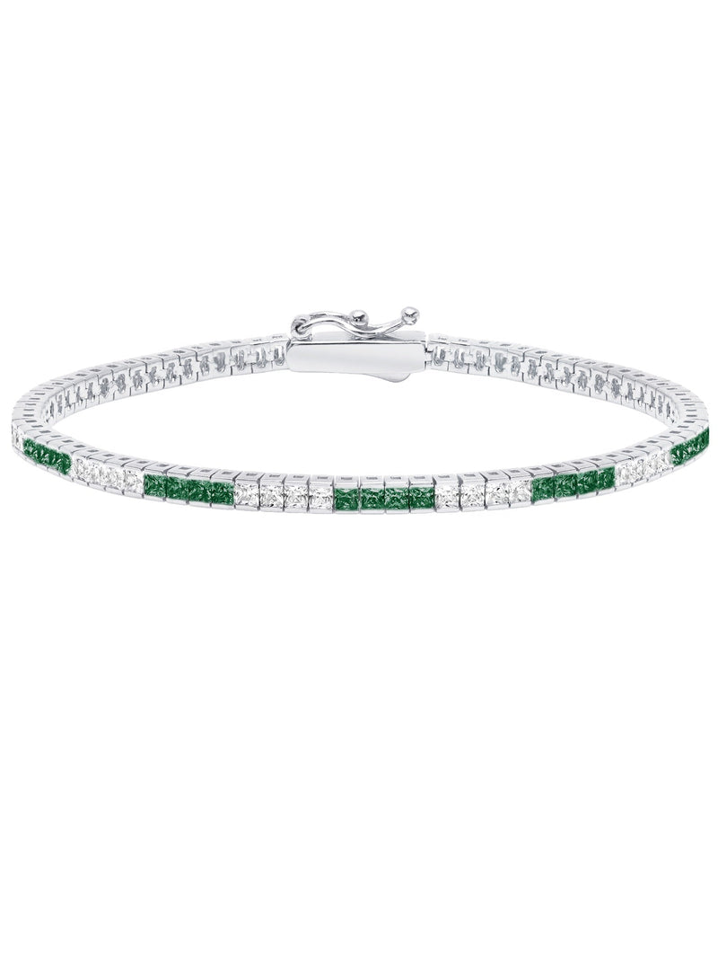 Classic Small Princess Tennis Bracelet Finished in Pure Platinum - CRISLU