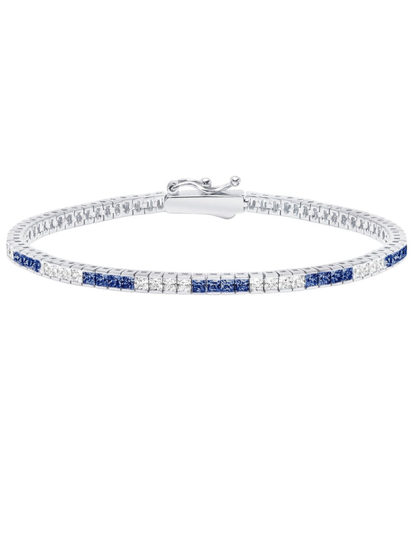 Classic Small Princess Tennis Bracelet Finished in Pure Platinum - CRISLU