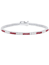 Classic Small Princess Tennis Bracelet Finished in Pure Platinum - CRISLU