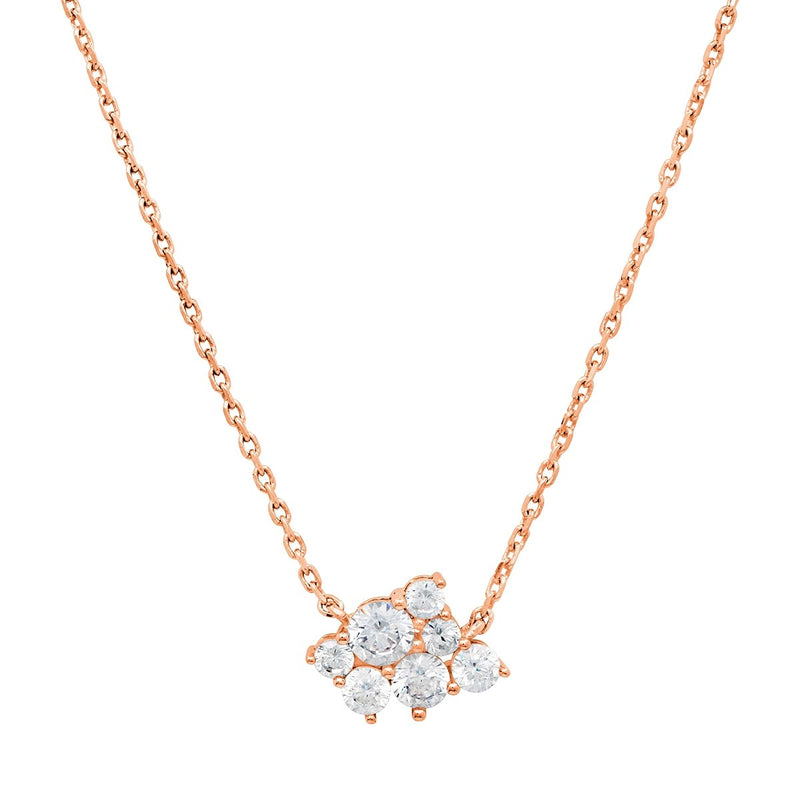 Cluster Pendant Finished in Rose Gold - CRISLU