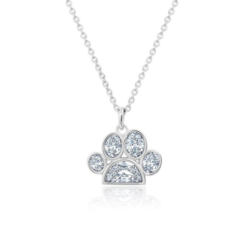 Dog Paw 16'' Extending Necklace - CRISLU